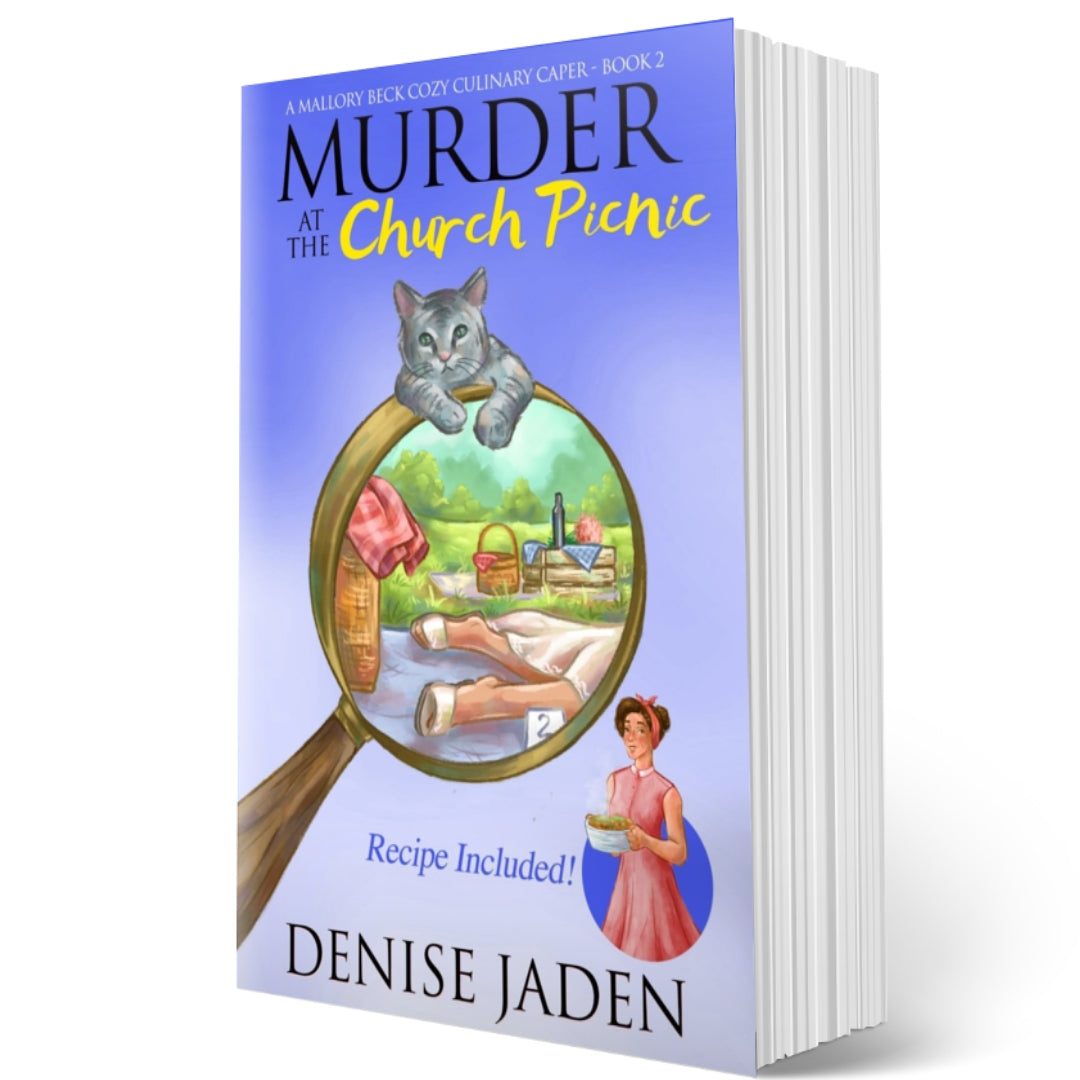 Book 2 - Murder at the Church Picnic - A Mallory Beck Cozy Culinary Caper (Original Cover Large Print Paperback)  ⭐⭐⭐⭐⭐ 4.6 (450 ratings)